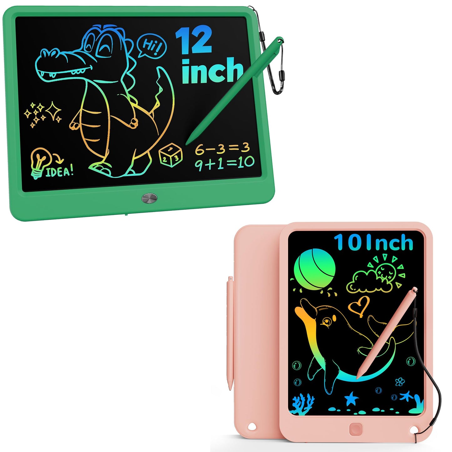 KOKODI LCD Writing Tablet for Kids 10 Inch, Toys for 3 4 5 6 7 8 9 10 Years Old Boys and Girls, Colorful Doodle Board, Gift for Toddler Age 3-12 Years, Memo Board