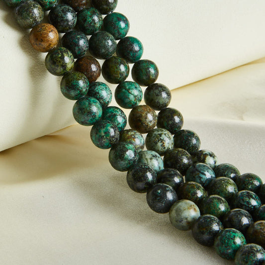 45pcs 8mm Natural African Turquoise Beads Gemstone Beads Round Loose Beads for Jewelry Making