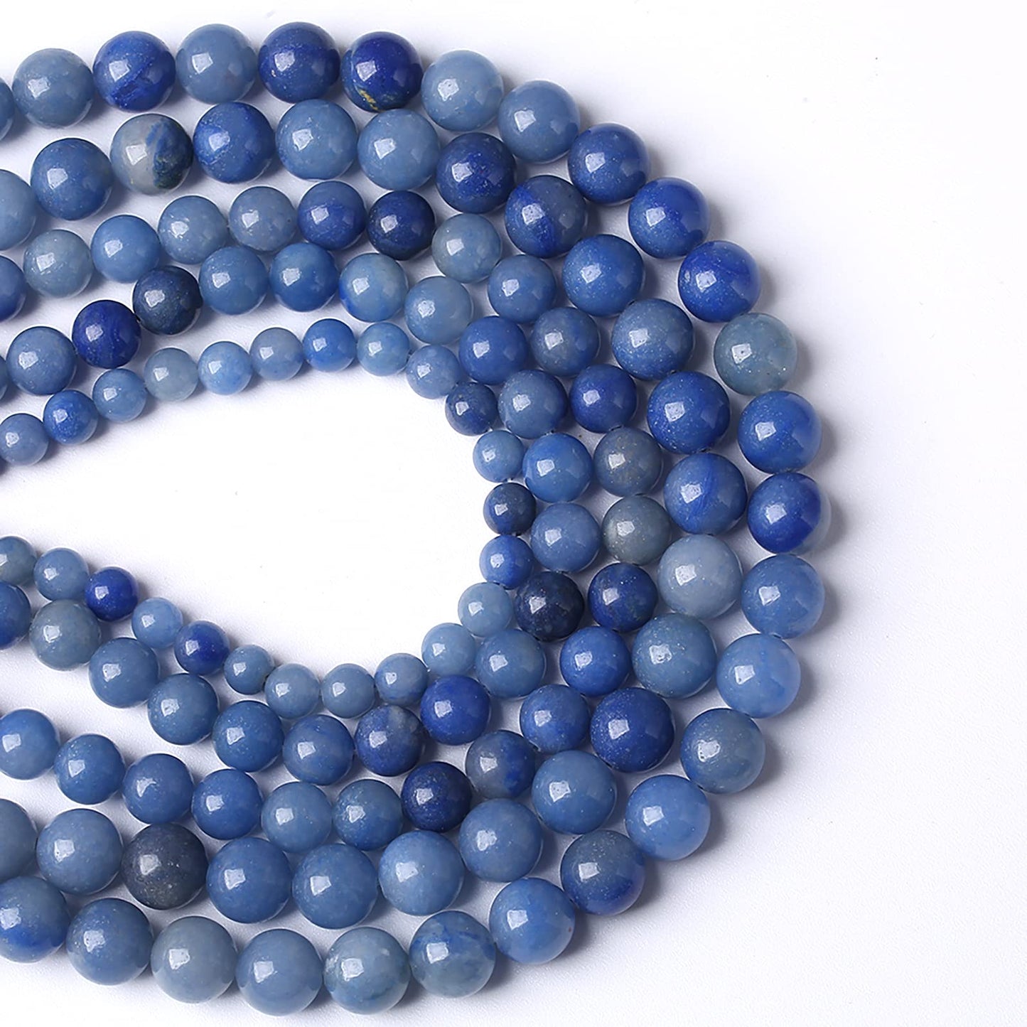 36PCS 10mm Natural Stone Beads Blue Aventurine Round Loose Spacer Energy Stone Healing Power Beads for Jewelry Making DIY Bracelet Necklace 15" Inch (10mm, Blue Aventurine)