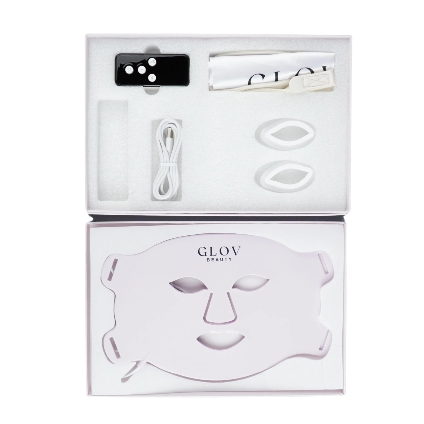 Glov Beauty - Anti-Aging LED Face Mask Red Light Therapy for Wrinkles, Fine Lines & Firmer Skin - Four Color Modes - Easy 10 Minute Session, Rechargeable, Facial Home Spa Device