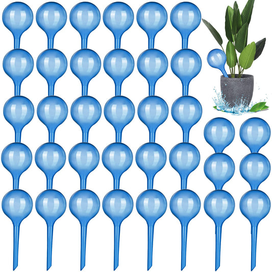 Pinkunn 36 Pcs Plant Watering Globes Plastic Self Watering Bulbs Automatic Plant Watering Devices Self Watering Planter Insert Small Plant Waterer for Garden Indoor and Outdoor Plants Flowers (Blue)
