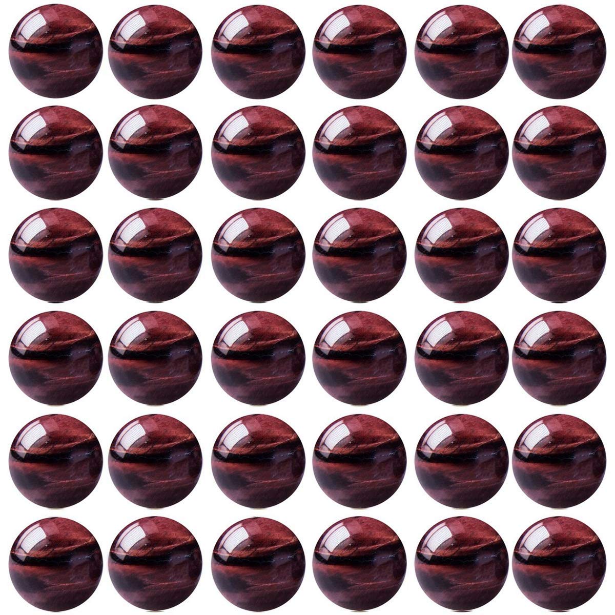 Natural Stone Beads 100pcs 10mm Red Tiger Eye Round Genuine Real Stone Beading Loose Gemstone Hole Size 1mm DIY Charm Smooth Beads for Bracelet Necklace Earrings Jewelry Making (Red Tiger Eye,10mm)