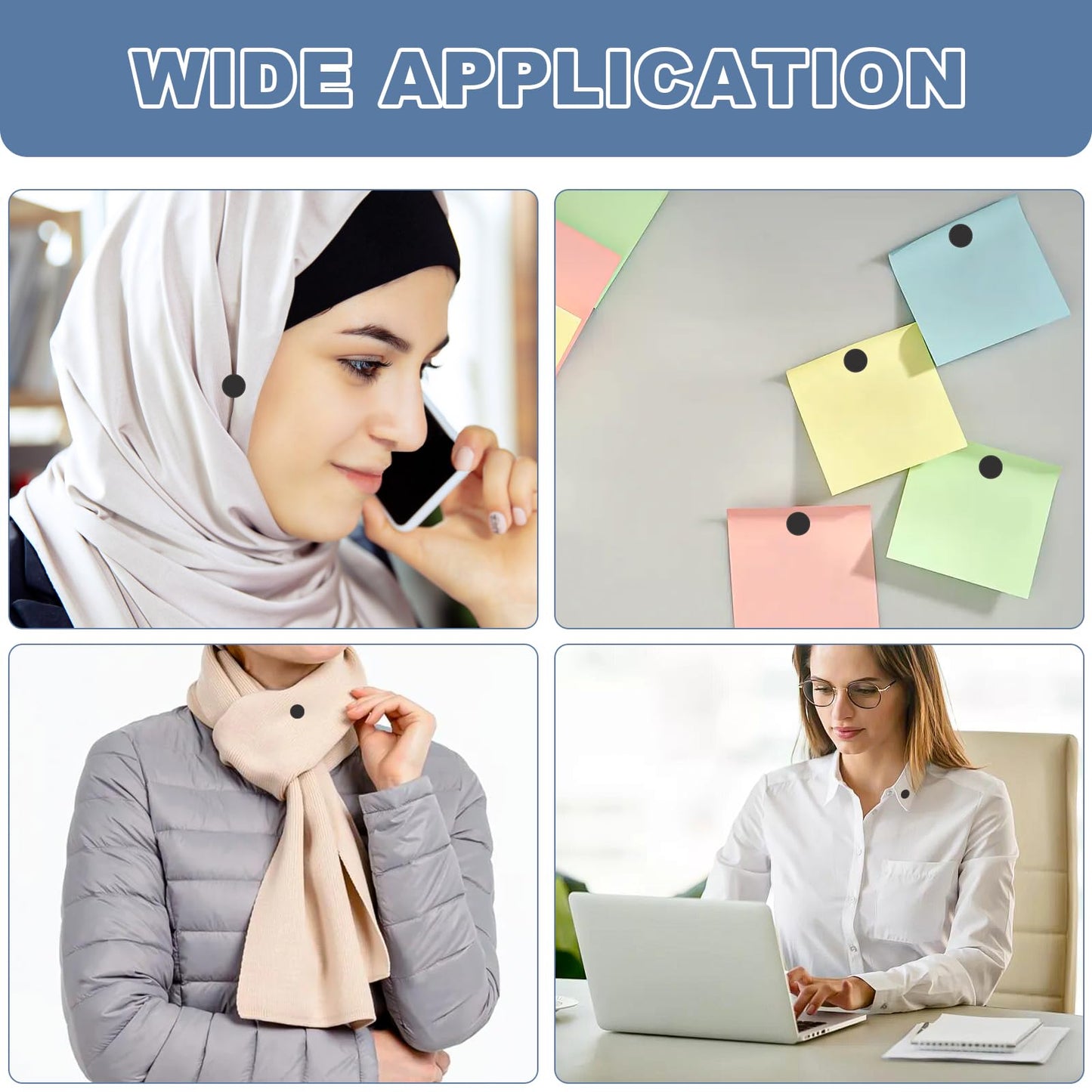 8PCS Hijab Magnetic Pins, Multi-Purpose Strong Magnets Hijab Pin, Pinless Scarf Magnetic Pin, Colorful Brooch Small Scarf Clasp for Women Clothes Hijabs Scarves