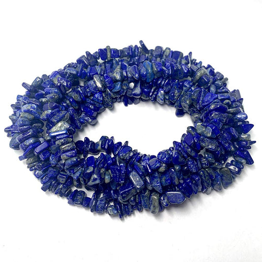 31 inches Chip Stone Loose Gemstones Beads Drilled Strand for Jewelry Making (Lapis)