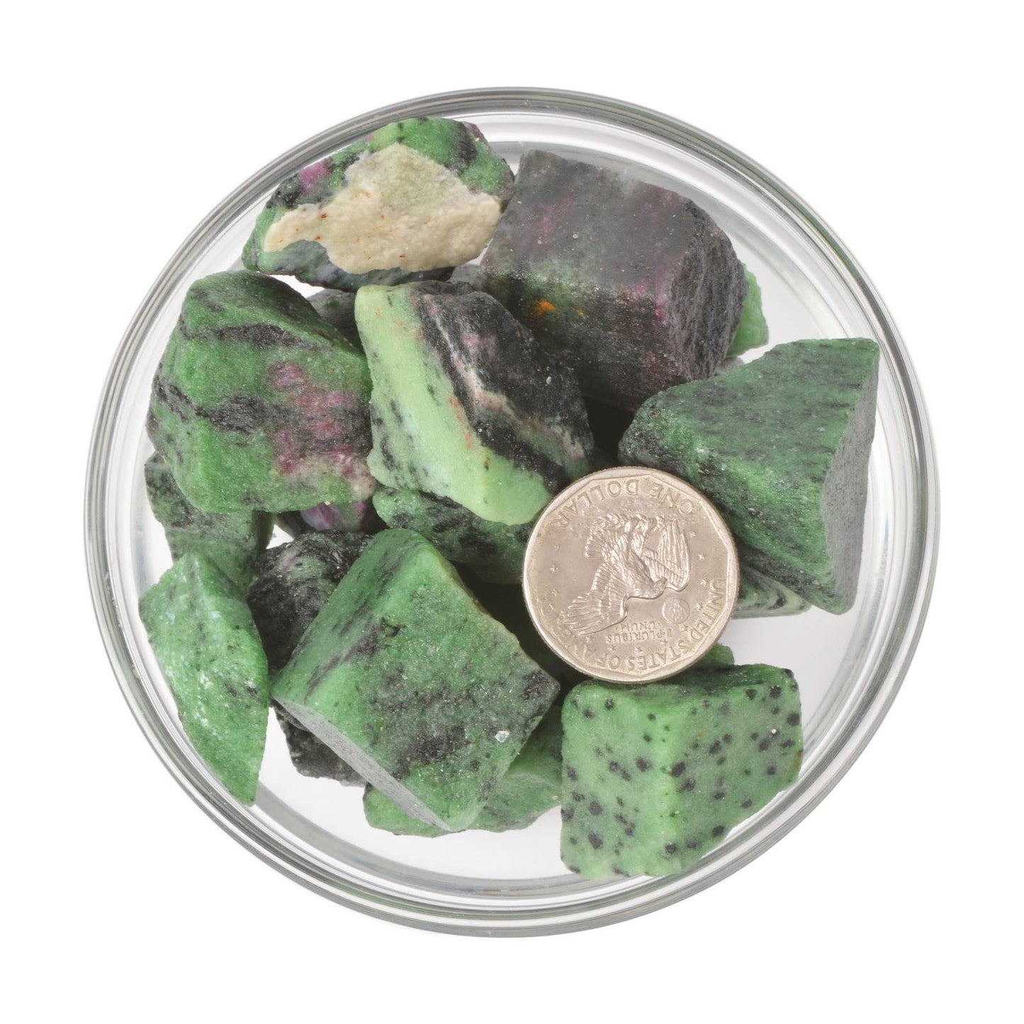 1/2LB Large Green Ruby Zoisite Natural Crystal Healing Raw Stones Rock Collection