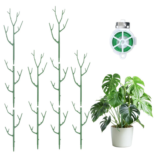 Obralitic 10 Pack Stackable Plant Support Stakes, Versatile Garden Trellis for Climbing & Vining Plants, Sturdy Reusable Plant Poles for Indoor & Outdoor Potted Plants, Monstera, Pothos, Philodendron