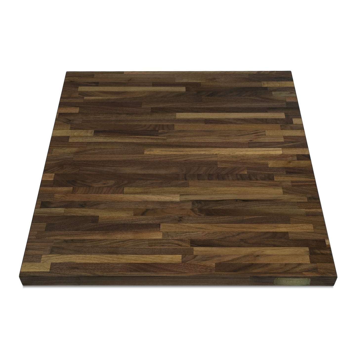 CONSDAN Butcher Block Counter Top, Walnut Solid Hardwood Countertop, Wood Slabs for Kitchen, Reversible, Both Side Polished, Prefinished with Food-safe Oil, 1.5" Thickness, 24"x25"