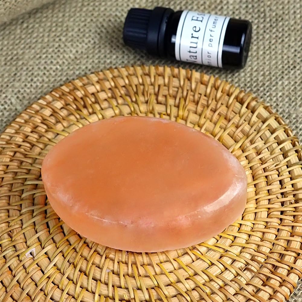 QYLHH 2 Pcs Leaf Shape Himalayan Salt Massage Stones Hot Massage Cold Massage Stones Set Warm Rocks Kit for Facial SPA3.93 * 2.76IN(10 * 7CM