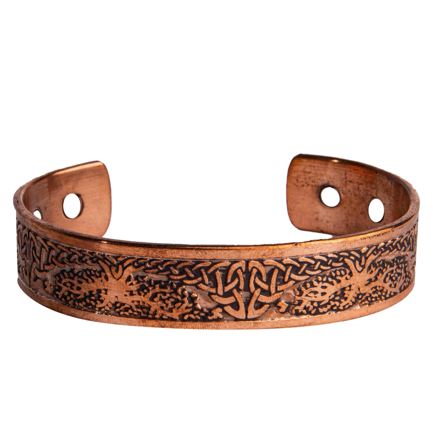 Wonder Care Copper Bracelet for Men & Women | Solid and High Gauge Pure Copper Bracelet | Copper Jewelry Cuff kada Adjustable | Best Rakhi Gift for Brother | Copper Band with Velvet Case and Gift Box