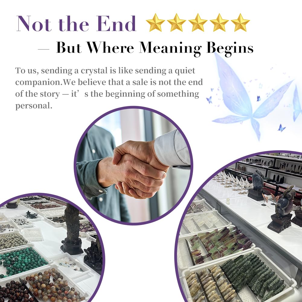 BAOHEN A Symbol of Healing – Amethyst Crystal Butterfly Healing Crystals Gifts for Women, Spiritual Decor, Crystals Healing Stones for Meditation and Transformation, Large 2"x2.1"