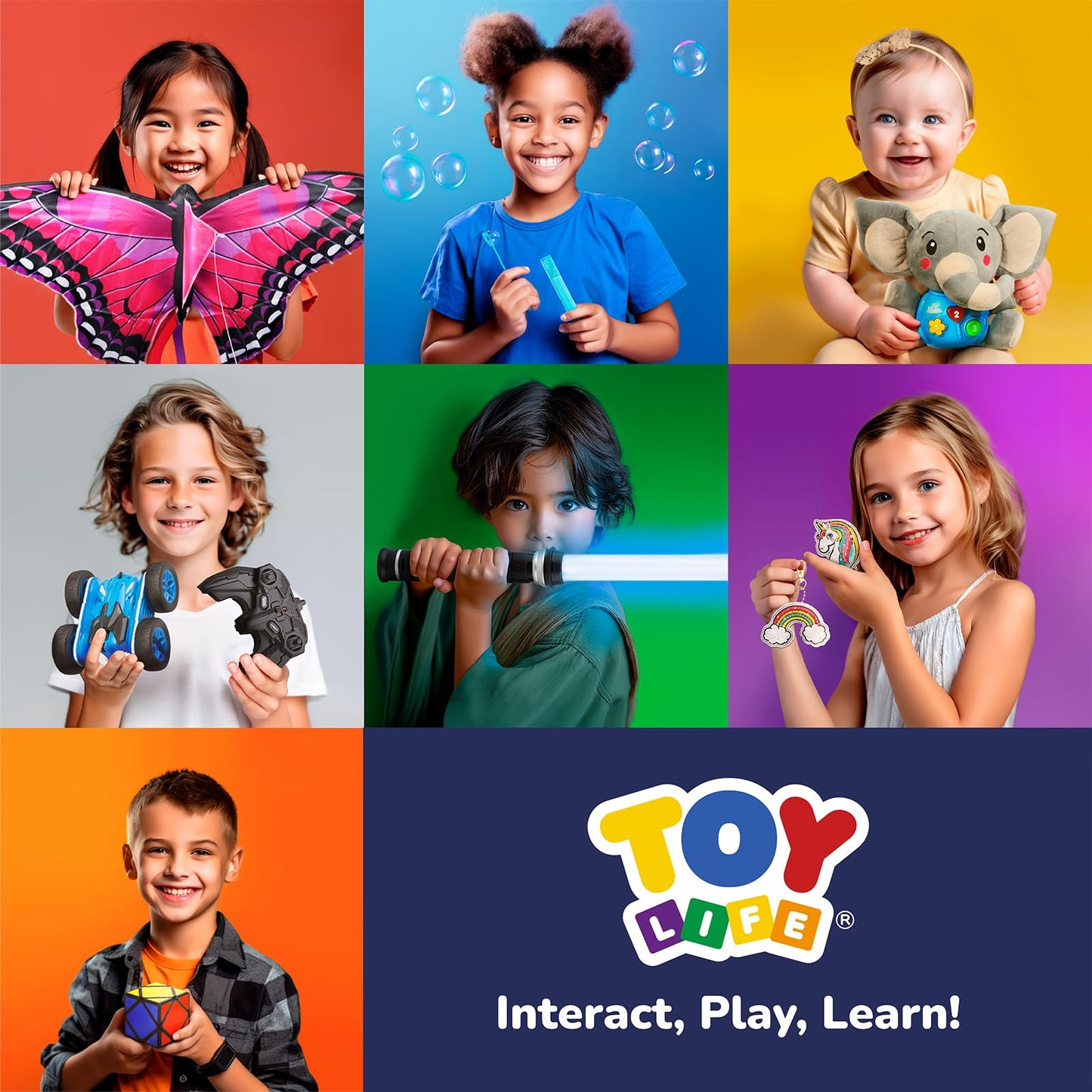 TOY Life 4-Player Magnetic Fishing Game for Kids 3-5 - Toddler Fishing Pole Set with Fish Toys - Bath & Pool Toys - Water Table Accessories - Educational Fishing Toy Rod for Boys Girls