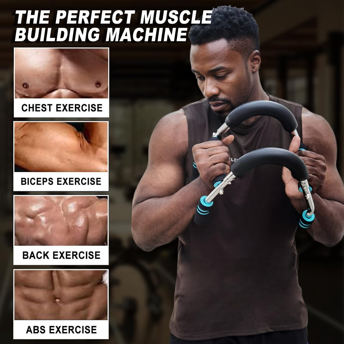 Ultimate Twister Arm Trainer, Adjustable Chest Workout Equipment, Arm Trainer for Men, Chest Trainer for Men, Shoulder Muscle Training, Portable Spring Resistance Home Fitness Equipment