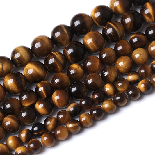 36PCS 10MM AAA Yellow Tiger Eye Stone Beads Natural Gemstone Bead Crystal Healing Energy Jewelry Making DIY 15 inches