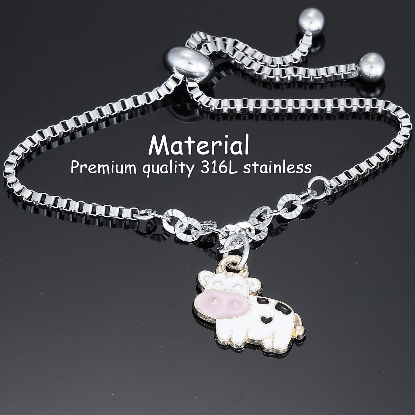 Kivosliviz Cow Bracelet Gifts for Women - Cow Themed Jewelry