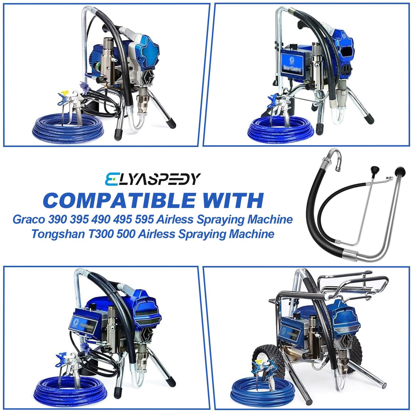 2026 New Stainless Steel Suction Hose and Reflux Line Sets,Compatible With Graco 390 395 490 495 595 And Tongshan T300 500 Airless Spraying/Line Painting Machine,Airless Paint Sprayer Accessories