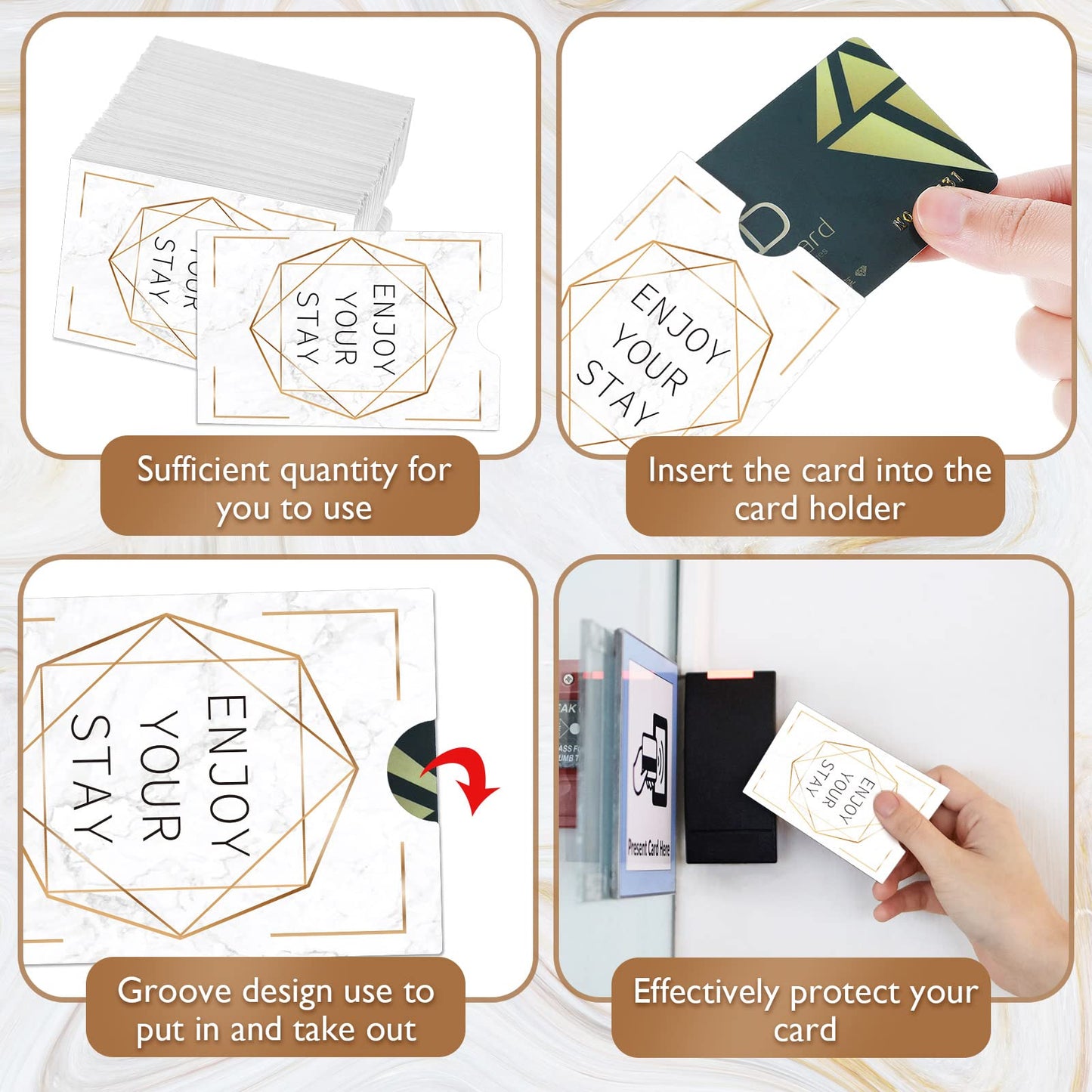 Qeeenar 2000 Pcs Envelopes Hotel Key Card Holder Sleeves Credit Sleeve Gift Holders Hotel Key Card Packet Keycard Envelope Sleeve for Business Office 2.4 x 3.5 Inch(Elegant)