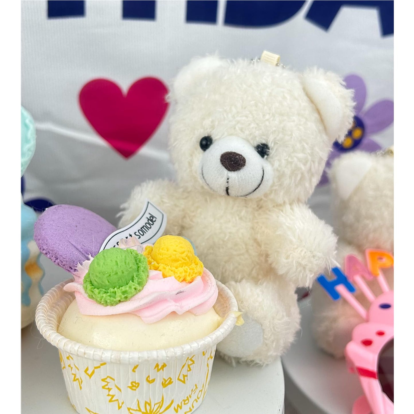 YJUBAOA 12 Pieces Mini Plush Teddy Bear Bulk,4 inch Small Stuffed Animal Toy, Soft Little Plush Bears for DIY Keychain Baby Shower Party Favors Keychain Bag Charm Supplies (White)