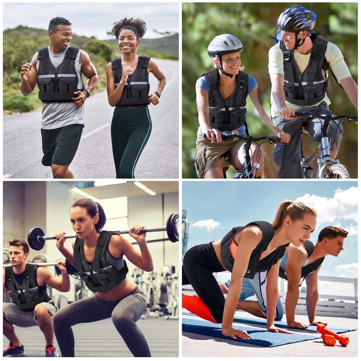 Adjustable Weighted Vest Weights Set: Sportneer 2 4 6 8 10 12 14 16 18 Lbs Body Weight Vests 9 In 1 Fast Adjust Running Vest for Men Women Gym Home Workout Fitness Exercise Strength Training 2-18 Lbs