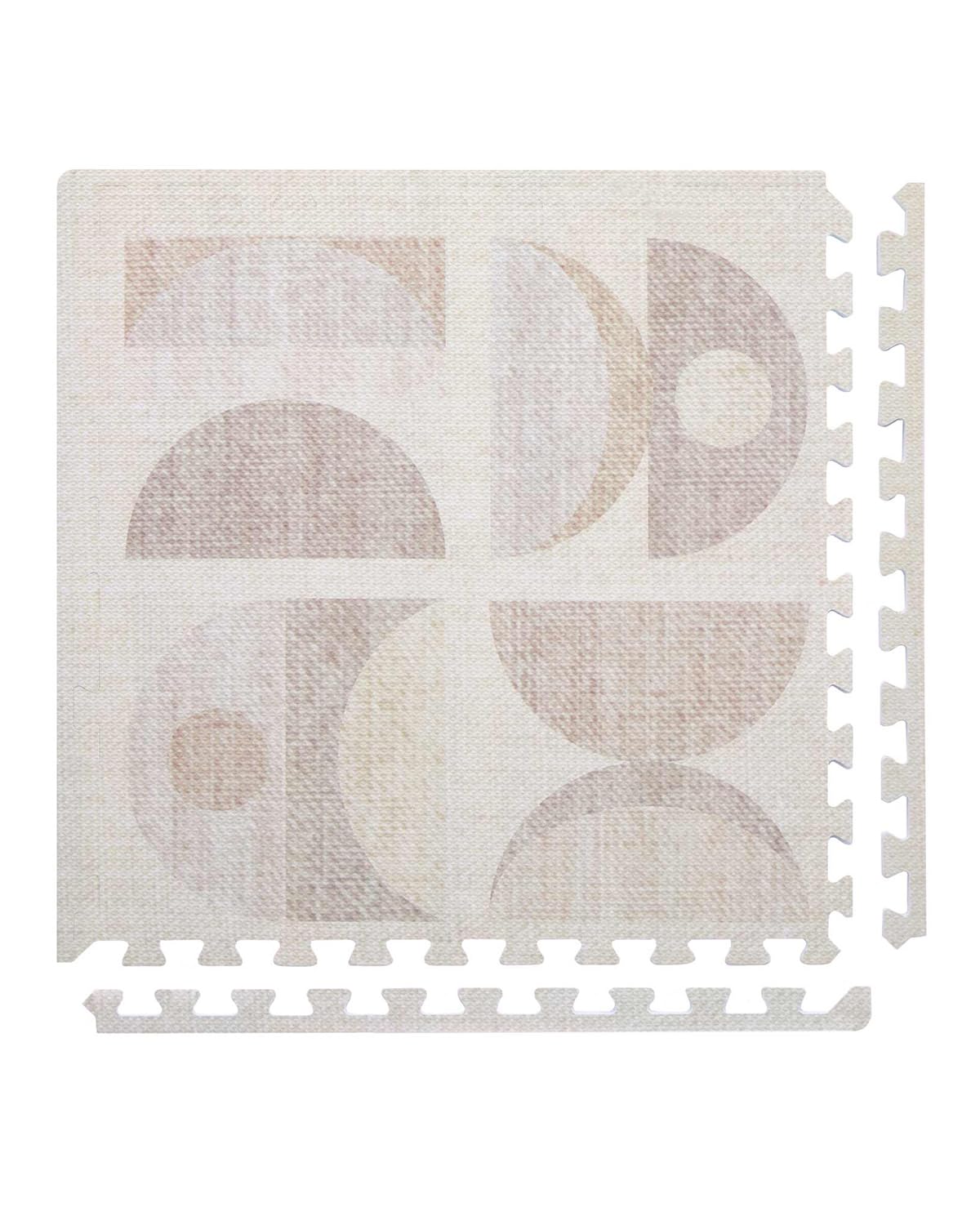 House of Noa Play Mat – 4x8 Sandstone Luna – Set of 8 Tiles – Cushioned EVA Foam Play Mat for Floor, Soft Interlocking Mats for Hard Floors