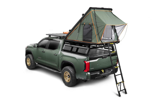 RealTruck GoTent | Overlanding, Waterproof, Telescoping Ladder, LED-Lit Interior, Mounts to Any Cross Bars | OL-104