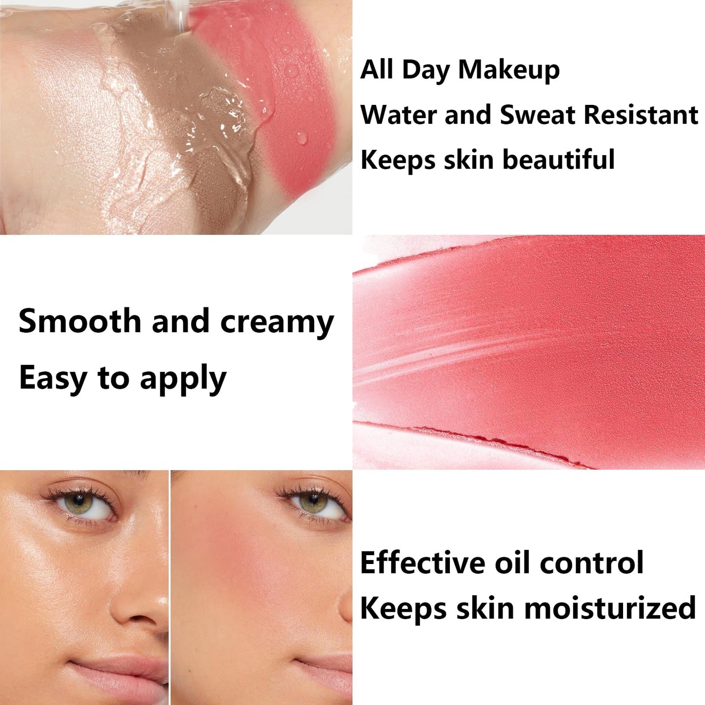 3Pcs Cream Contour Stick Makeup Kit, Shades with Highlighter, Blush and Bronzer Contour Stick for Sculpt the Cheeks, Long Lasting, Waterproof, Matte & Dewy Finish LIGHT MEDIUM(2+5+6)