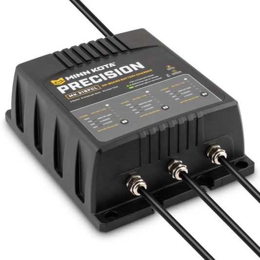 Minn Kota Precision MK-318PCL On-Board Marine Battery Charger – 3 Banks, 6 Amps Each
