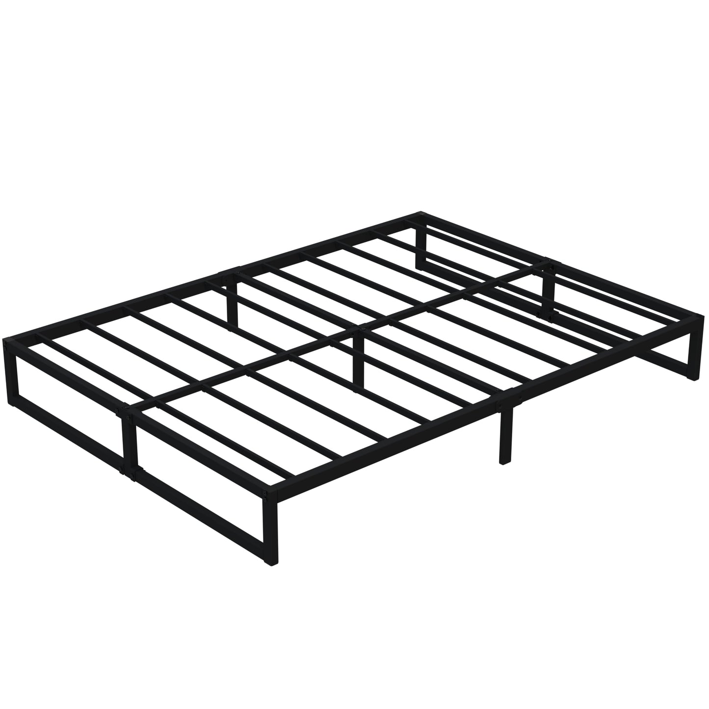 Lutown-Teen 9 Inch California King Bed Frames No Box Spring Needed Heavy Duty Metal Cal King Platform for Mattress Foundation, Noise Free, Easy Assembly, Black
