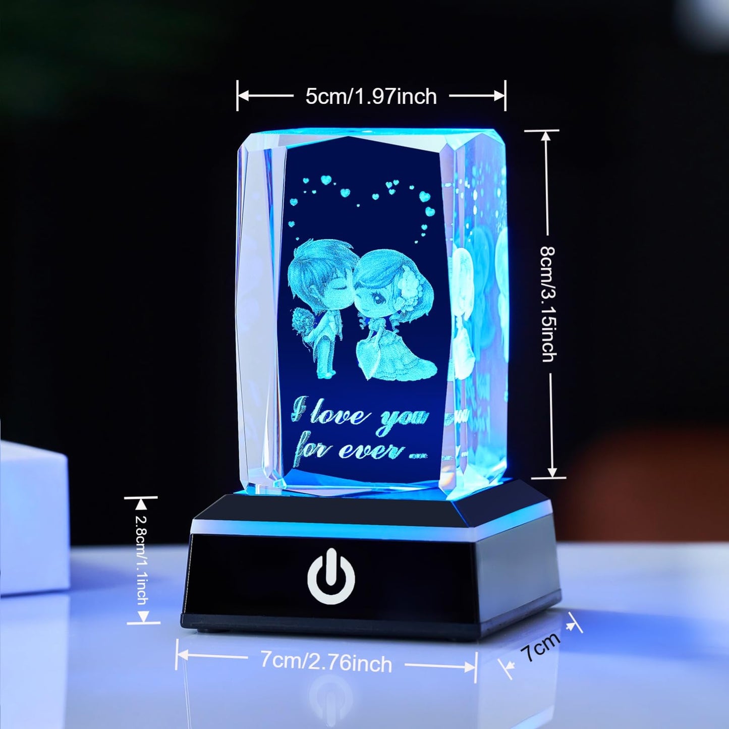 XLSJGYP Crystal for Girlfriend Boyfriend Gift Wife Valentine's Day from Husband Wedding Anniversary,Valentines Day Gifts Birthday Gifts for Woman Her Home Decor (Romantic Couple)