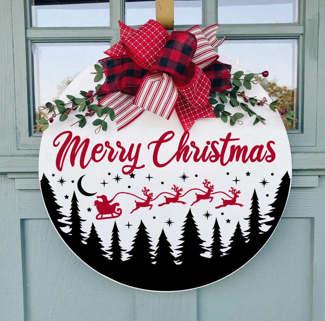 Christmas Stencils for Door Mats 12” Christmas Stencils for Crafts Reusable Christmas Stencil Holiday Drawing Templates for Painting on Wood Doormat Fabrics Decor