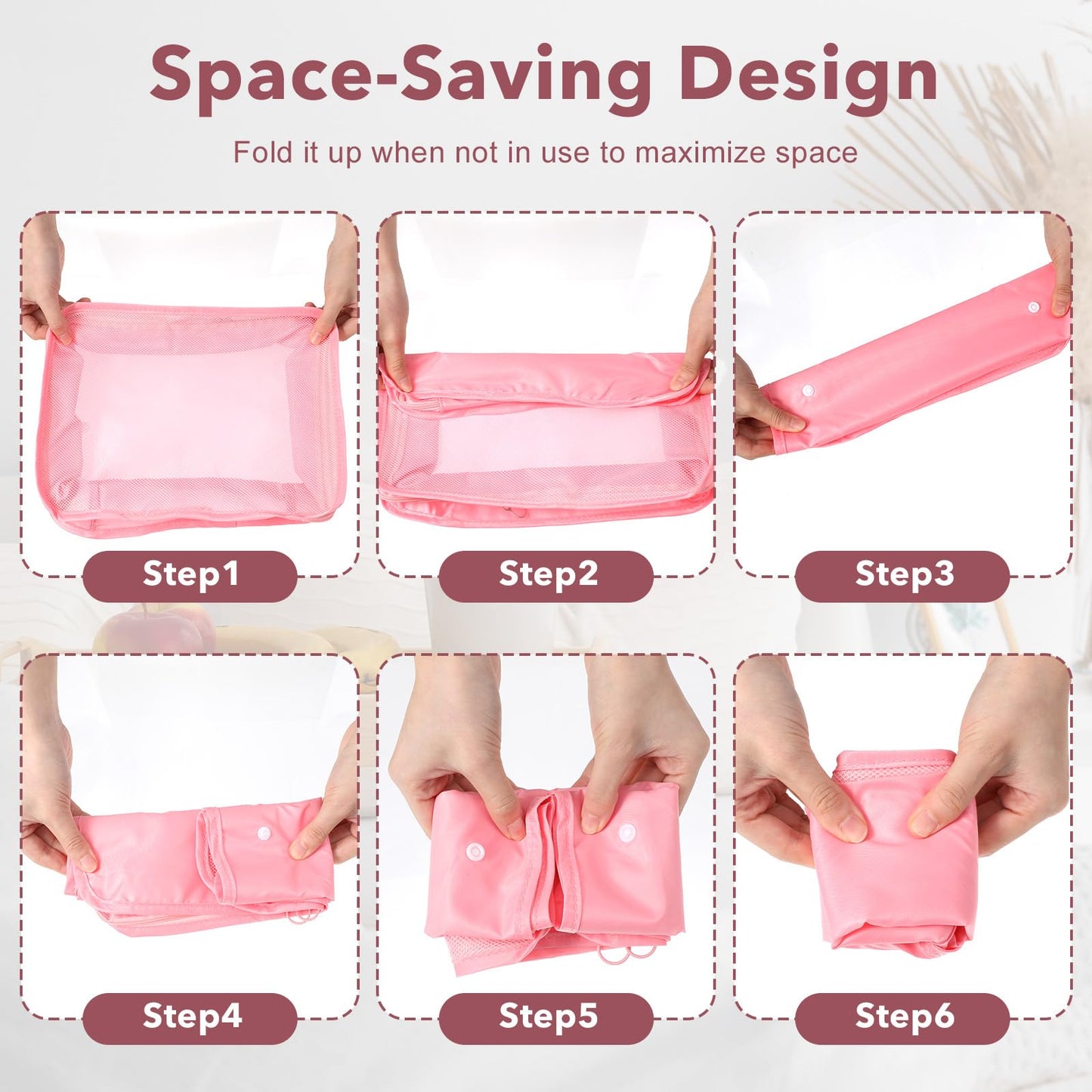 PercyEffie 28 Set Packing Cubes for Travel Luggage Organizer Bags Foldable Travel Organizers with Mesh Shoe Bags Toiletry for Suitcases Family Trips Camping (Beige Gray Pink Light Blue)