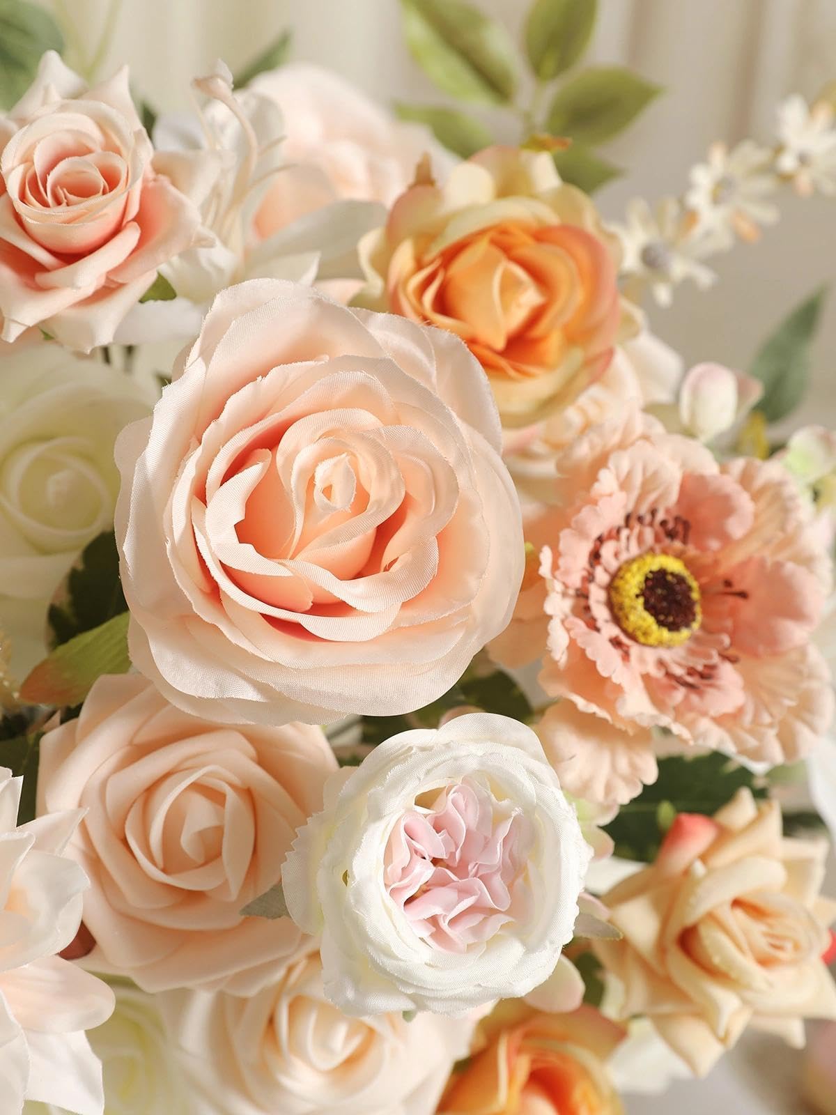 YiYunFloral Artificial Flowers,Champagne Pink Silk Fake Flowers for DIY Wedding Bridal Bouquets, Wedding Cake Flowers for Table Centerpieces Baby Shower Birthday Party Home Decorations