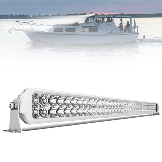 4WDKING 42 Inch LED Light bar, IP68&IP69K Waterproof Led Boat Light, White Dual Row Flood and Spot Combo Beam Off-Road Lights for Pickup 4x4 Truck ATV UTV Boat
