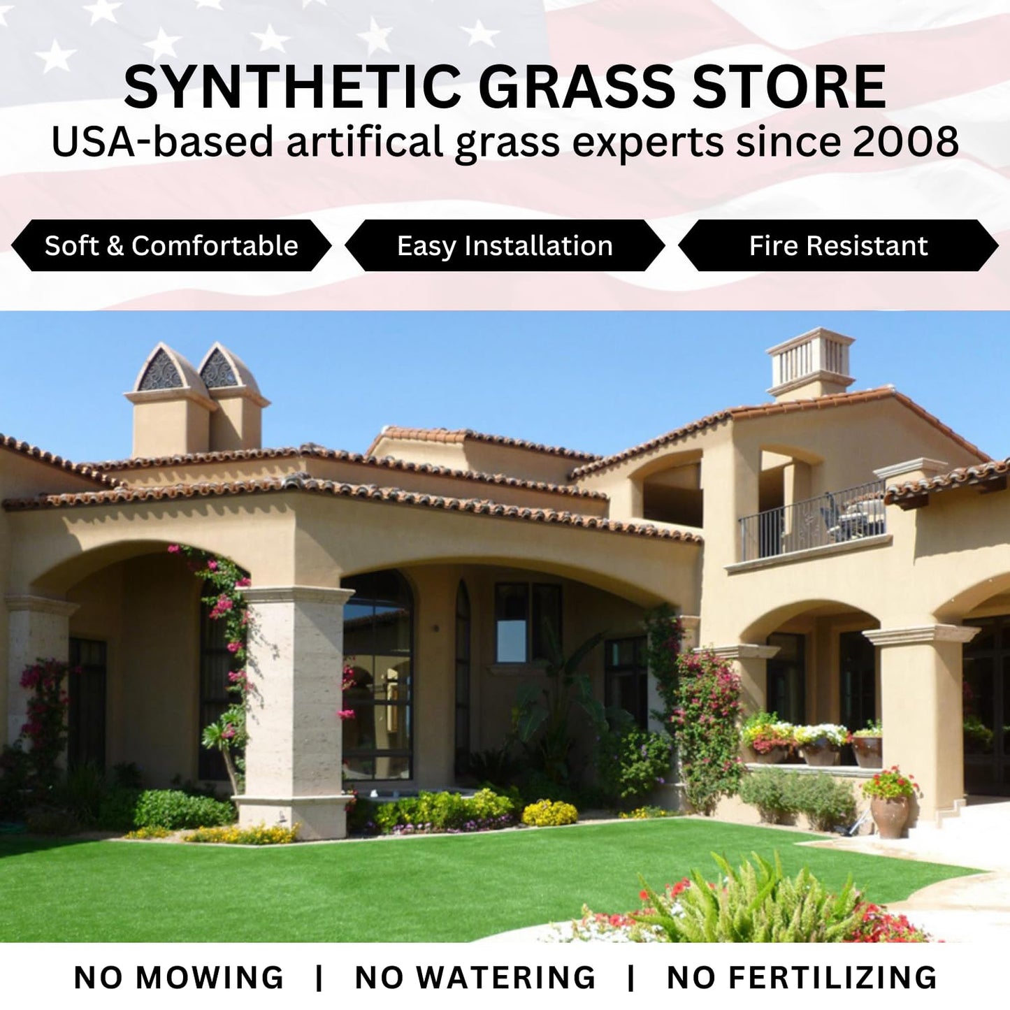 The Synthetic Grass Store Realistic Artificial Turf Roll - Turf Paradise 112 - Use for Lawn, Patio, Camping - 15x21 FT