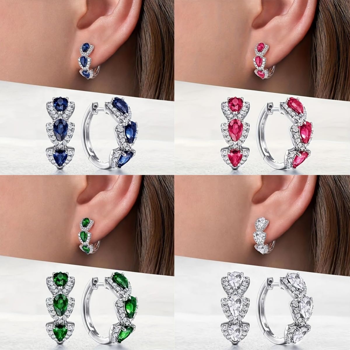 Histone Lymphatic Earring For Women, Lovefinity™ Honorable Joy Halolux Lymphvity Magnetotherapy Germanium Earrings Hoop Jewelry Gifts (Hoop-Green)