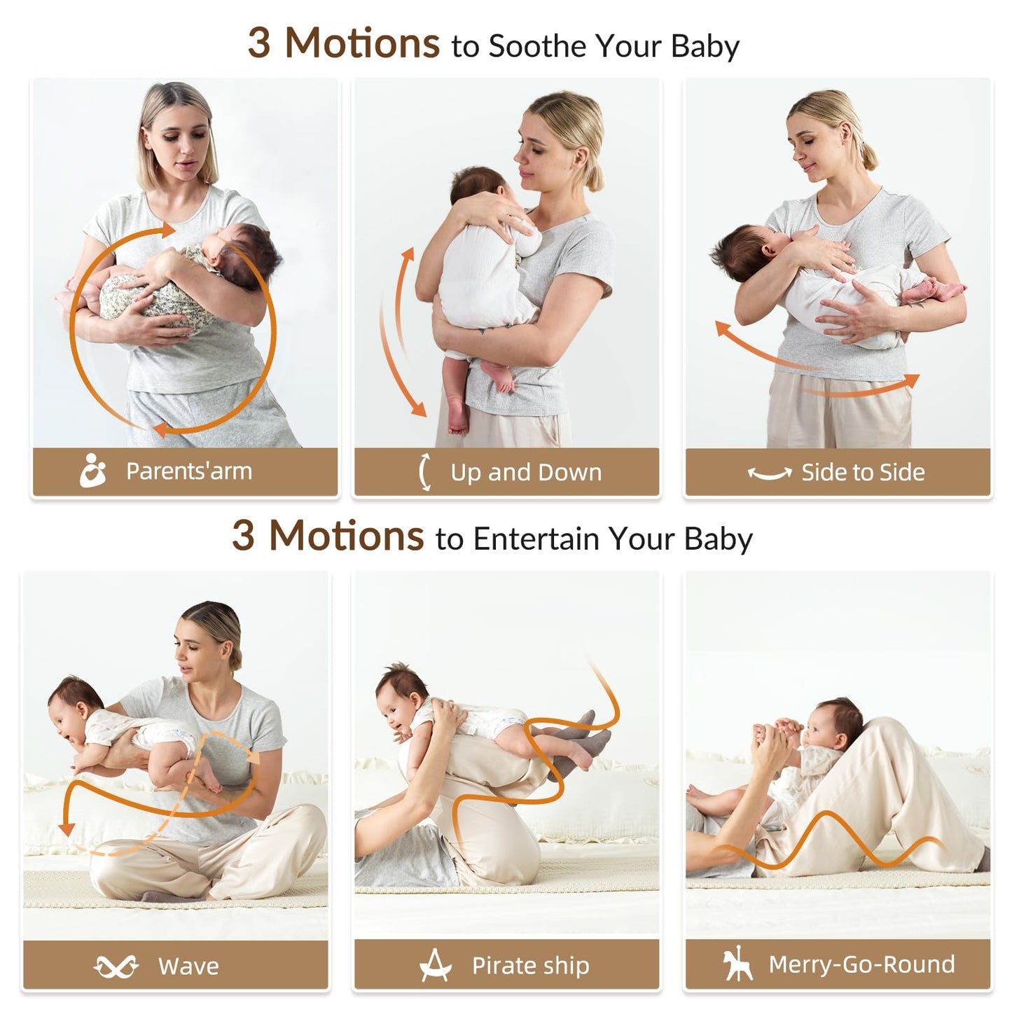 VaVaSoo Electric Baby Swing Newborn for Infants Mamroo with 5 Speeds, Multi Motion 3D Baby Rocker for Girl Boy Swingset Indoor with 13 Melodies Music, Remote Control, Dark Gray