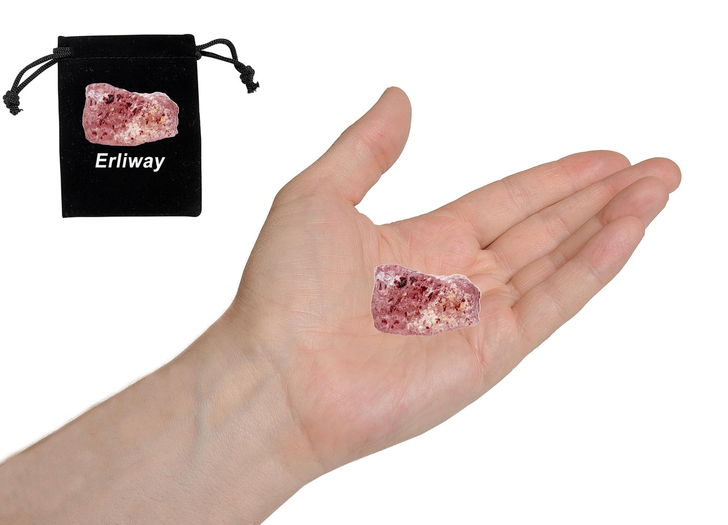 Strawberry Quartz Raw Crystals, Large 1.25-2.0" Healing Crystals Natural Rough Stones Crystal for Tumbling, Cabbing, Fountain Rocks, Decoration, Polishing, Wire Wrapping, Wicca & Reiki