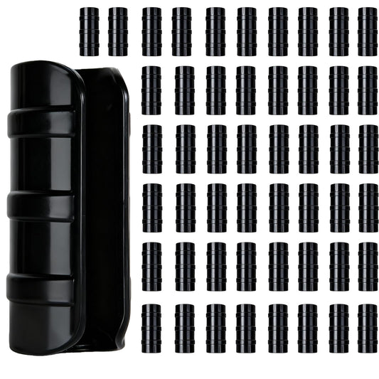 50PCS 3/4 Inch(25mm) Greenhouse Clips – Black Plastic Clamps for PVC Pipe, Garden Buildings, Greenhouse Films, Sunshade Nets, Shelters, Farming, and Gardening (3/4 in)