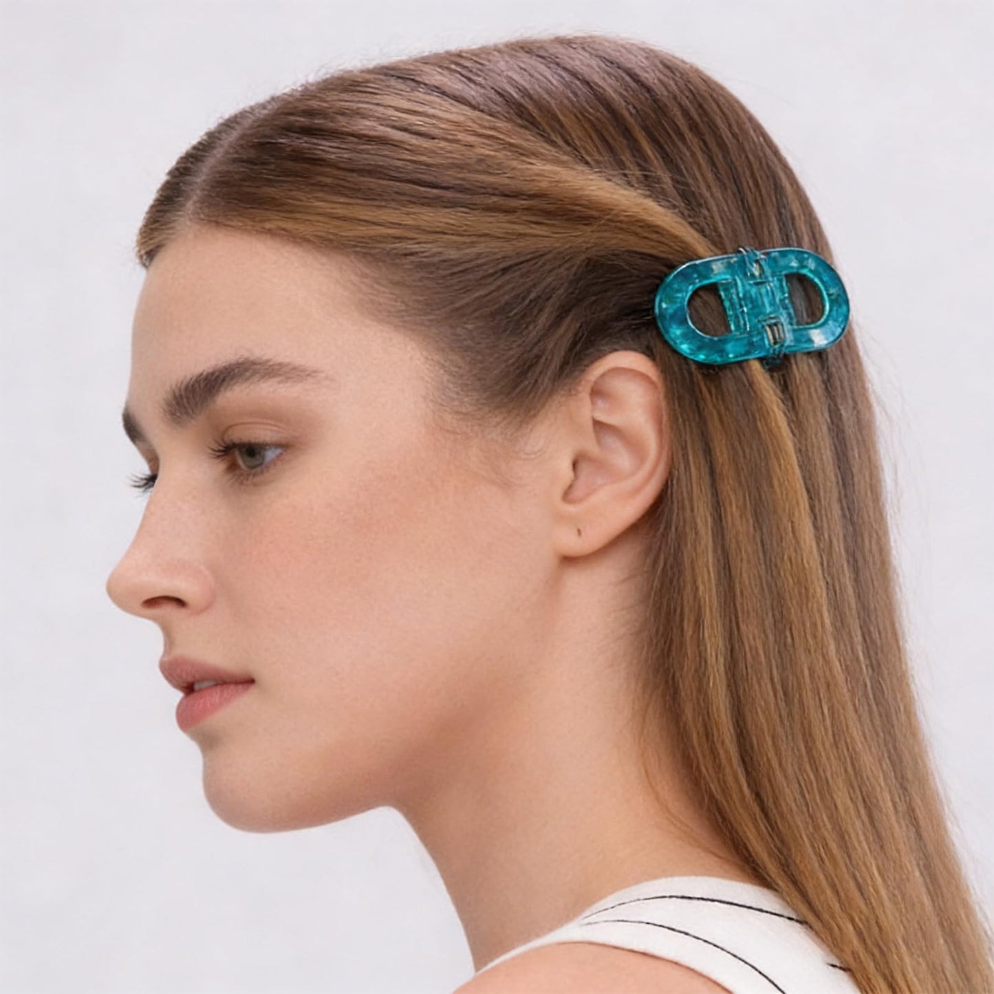 Magnetic Hair Clips, Strong Hold Magnetic Styling Clips, No-Slip Flat Magnetics Styling Clips, No-Crease Sectioning Hair Accessories for Thin & Thick Hair (2PCS-A)