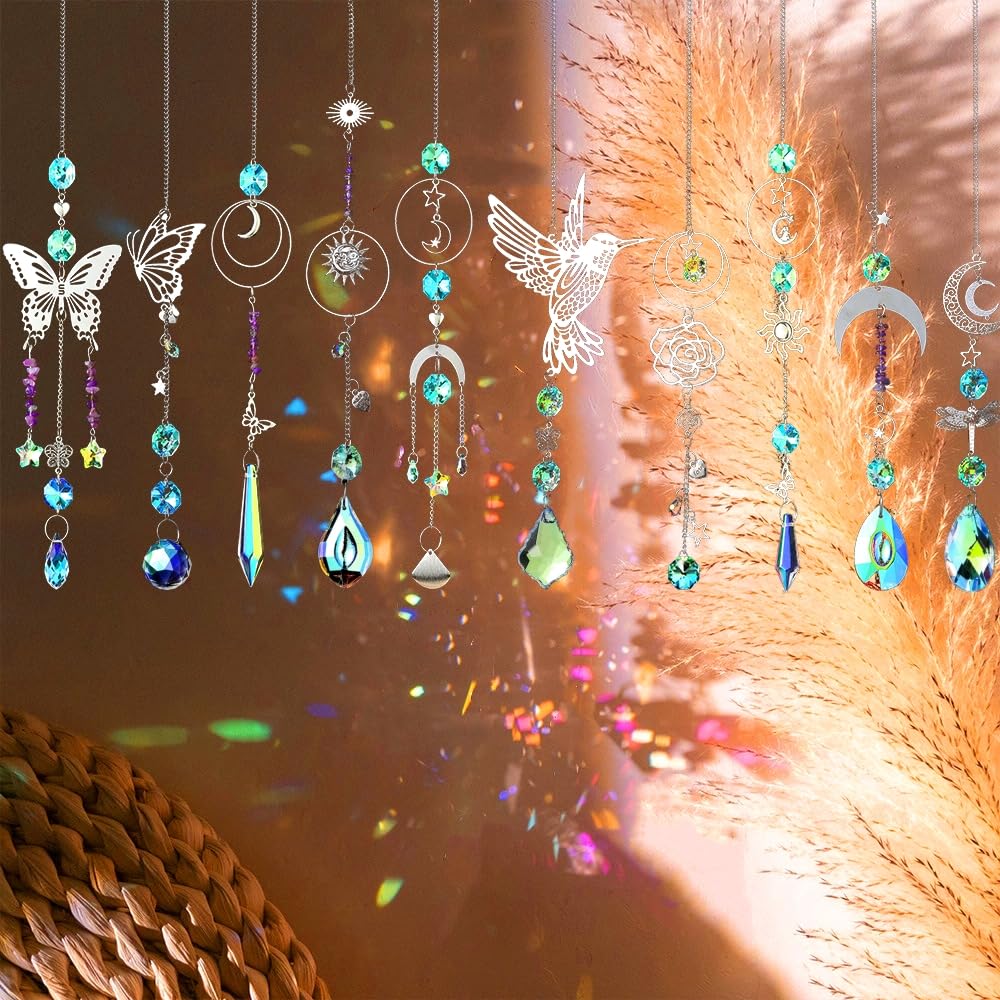 IcosaMro 420PCS Suncatcher Arts and Crafts for Adults Crystal Sun Catcher Crafts Kit for Adults Suncatchers DIY Making Supplies for Indoor Window Hanging, Outdoor Garden Decor Wedding Christmas