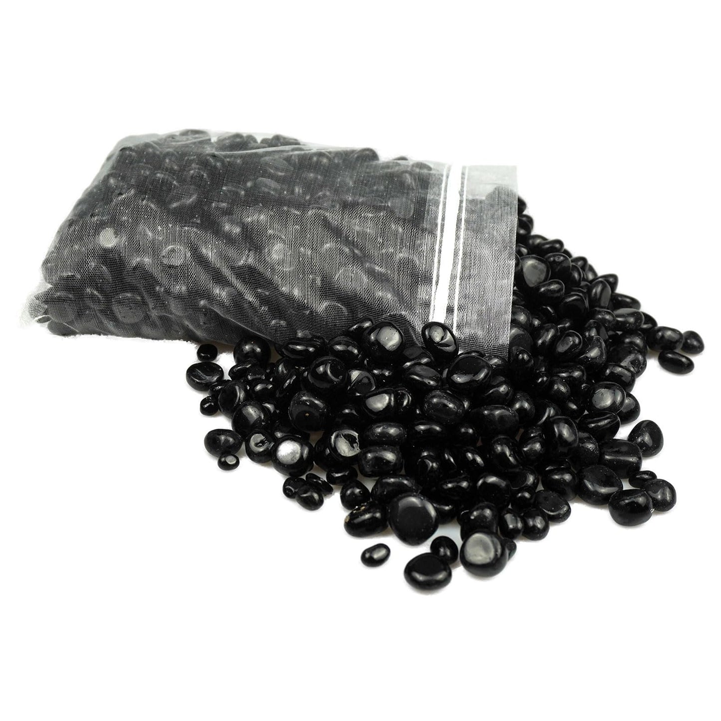 Sisamn 3Lb Black Obsidian Tumbled Stone Chips Crushed Polished Crystal Points Bulk for Jewelry Making,Vase Filler,Reiki Healing Stone, Fish Turtle Tank, Plants Decor