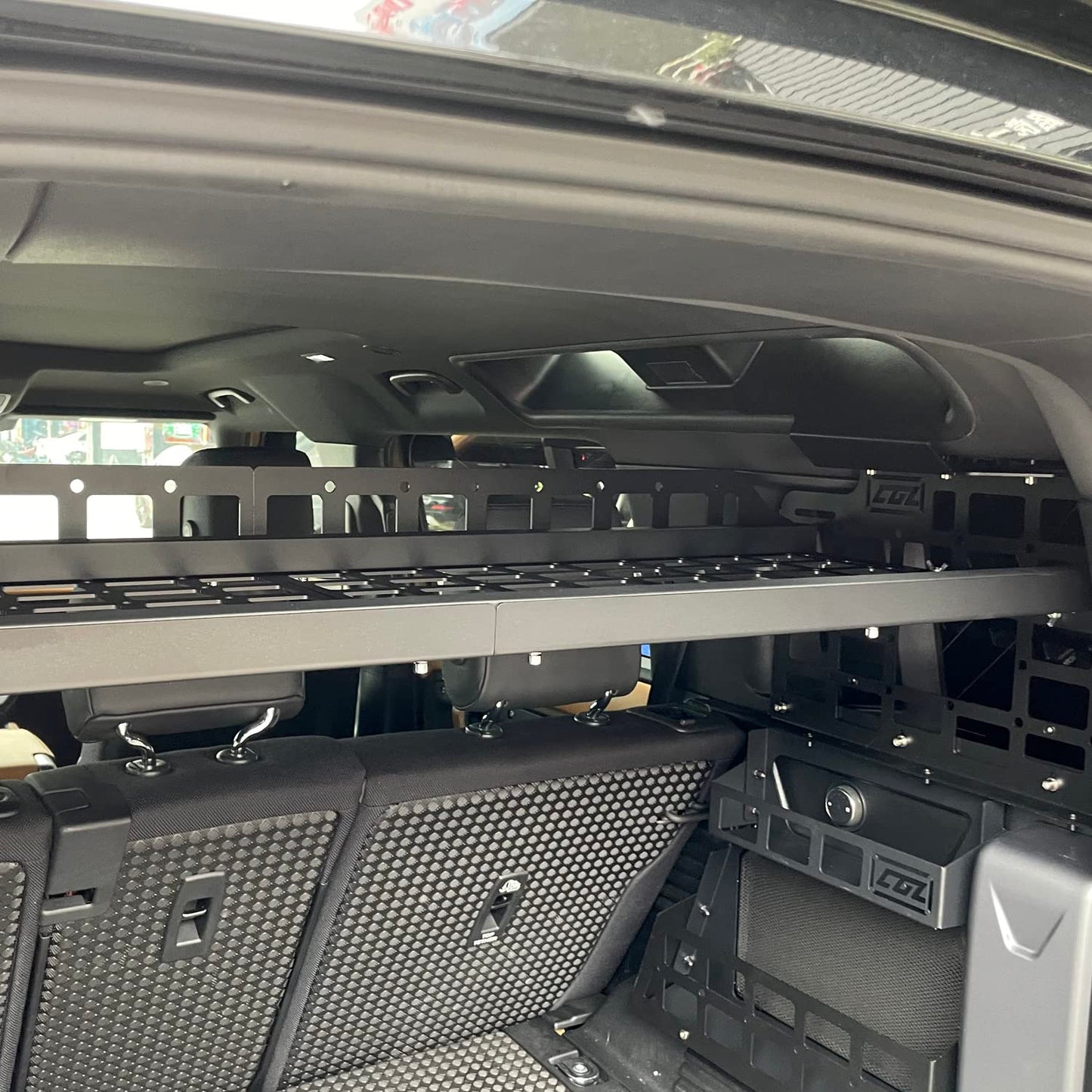 HIGH FLYING for Land Rover Defender 4dr 2020-2025 Car Accessories Modular Storage Molle Panel System Trunk Shelf Organizer Interior Cargo Rack Aluminum (Panels+Shelf)