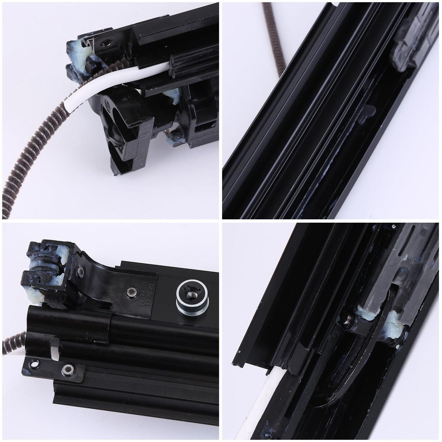 dehateo 2 Pcs Sunroof Track Assembly Fit for 2015-2021 MD C-Class C300 Left+Right Panoramic Sunroof Sliding Tracks Repair Kit Replace OE A2057801100, A2057801200