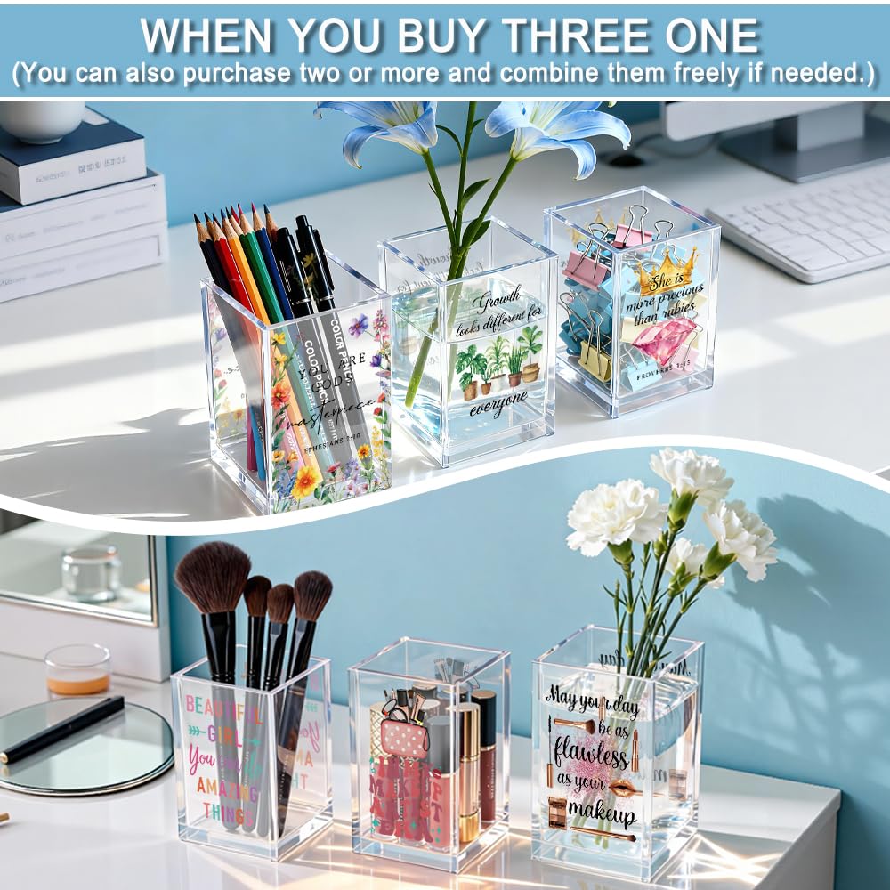 QYUVK This Little Light Of Mine I'm Gonna Let It Shine Acrylic Cosmetic Pencil Holder Cup, Funny Raccoon Dumpster Fire Pen Holder Gifts For Women Men Friends HR Doctor, Office Gifts for Coworkers