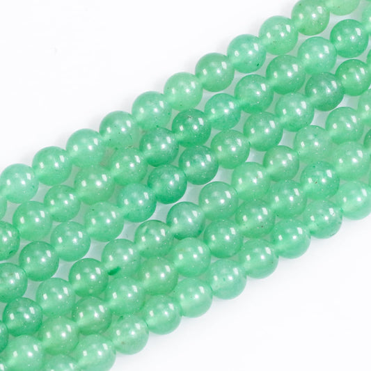 4mm Natural Gemstone Round Green Aventurine Beads for Jewelry Making Stone Beads for Bracelets Necklace Earrings Making Supplies (15"/Strand)