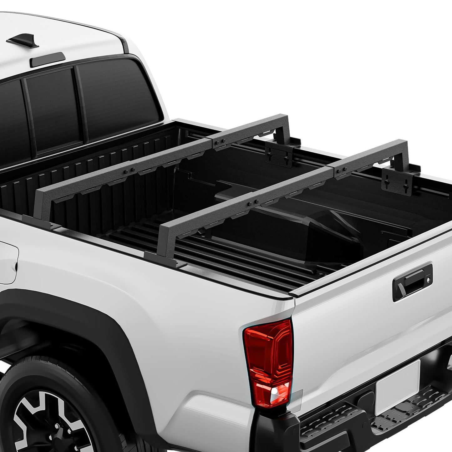 YZONA Truck Bed Rack with 2 Cross Bars Cargo Carrier Truck Rack Compatible with Silverado/Sierra/Ram/Ford F-Series/Tacoma/Tundra/Titan/Frontier/Colorado/Canyon/Gladiator JT, Ladder Cargo Rack