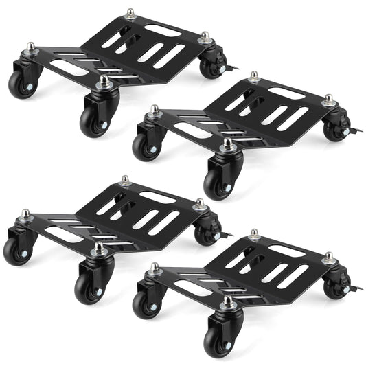 MOLIGOU Car Wheel Dolly Set of 4, 6600 Lbs/ 3T Car Moving Cart with Brakes, Heavy Duty Vehicle Dolly for Moving Cars, Trucks, Trailers