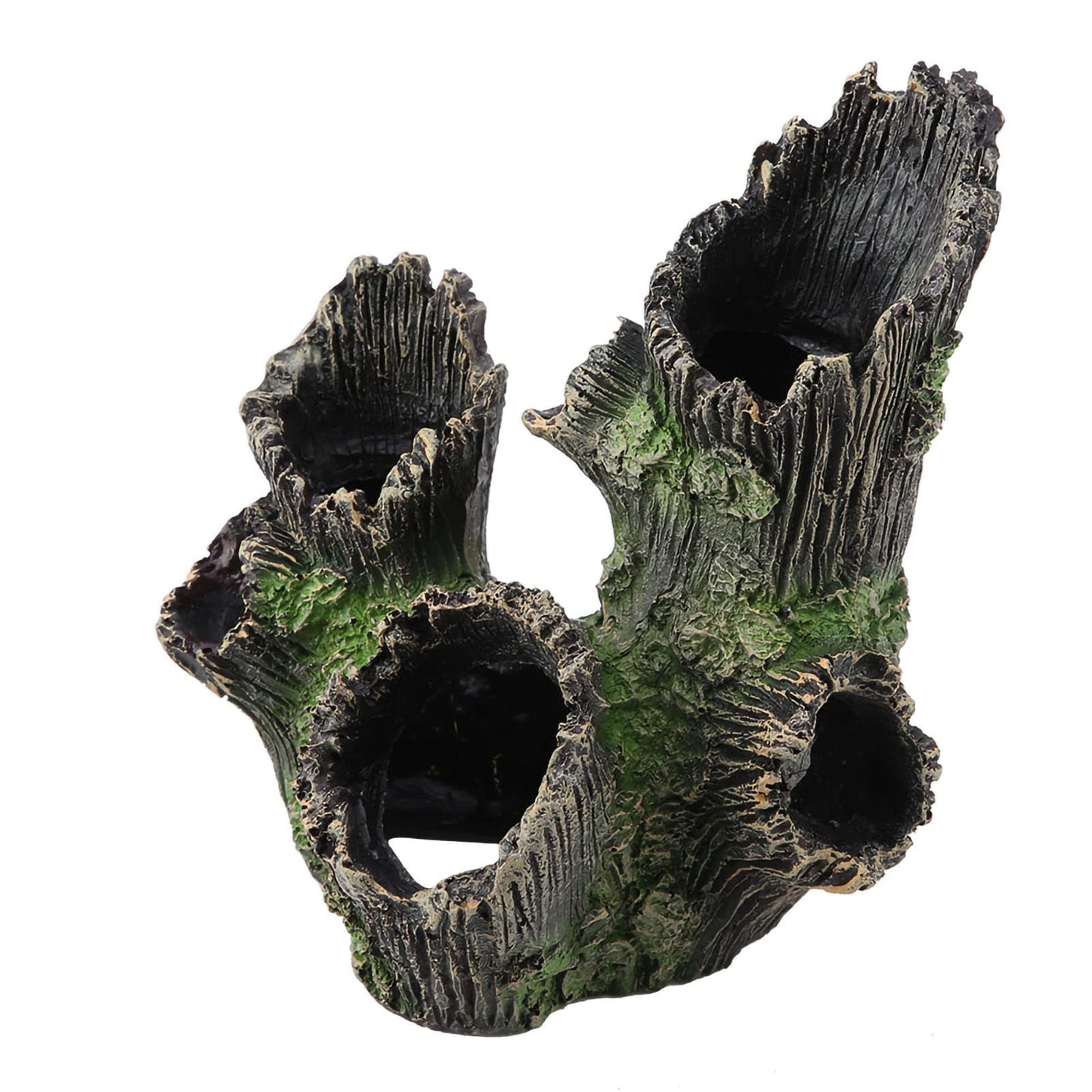 Tyenaza Aquarium Driftwood Decoration, Driftwood Resin Crafts Ornament for Aquarium Decoration Fish Tank Wood with Holes & Aquarium Caves Fish Tank Wood Decor(ST-004A)