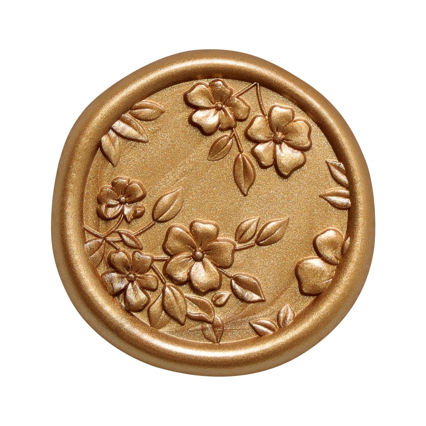 UNIQOOO Wax Seal Stickers - 3D Begonia Wedding Invitation Envelope Botanical Seal Stickers, 50 Pcs Self- Adhesive Antique Gold Stickers, Perfect for Invitation, Christmas, Gift Wrapping, Party