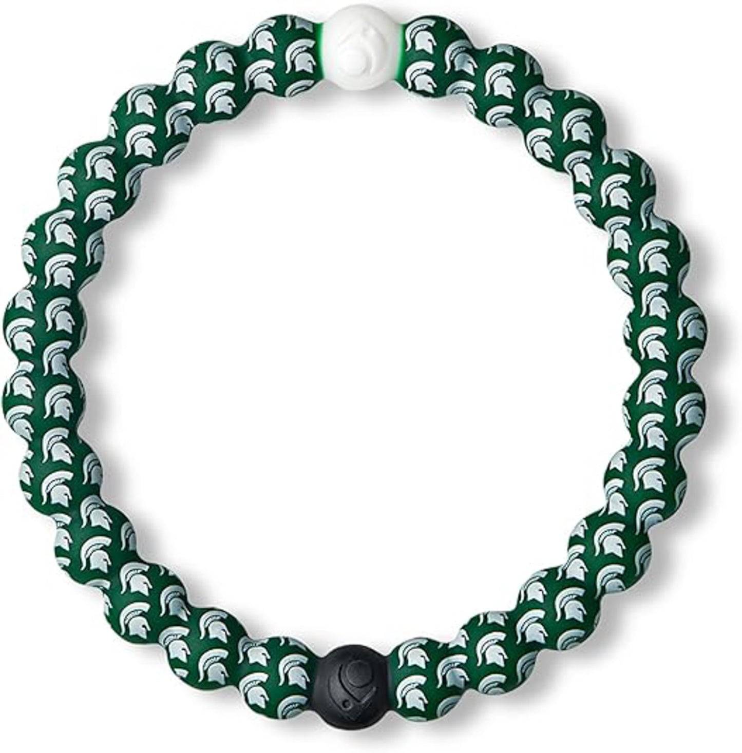 Lokai Collegiate Silicone Beaded Bracelet for Women & Men, Michigan State - Medium, 6.5 Inch Circumference - Silicone Jewelry Fashion Bracelet Slides-On for Comfortable Fit