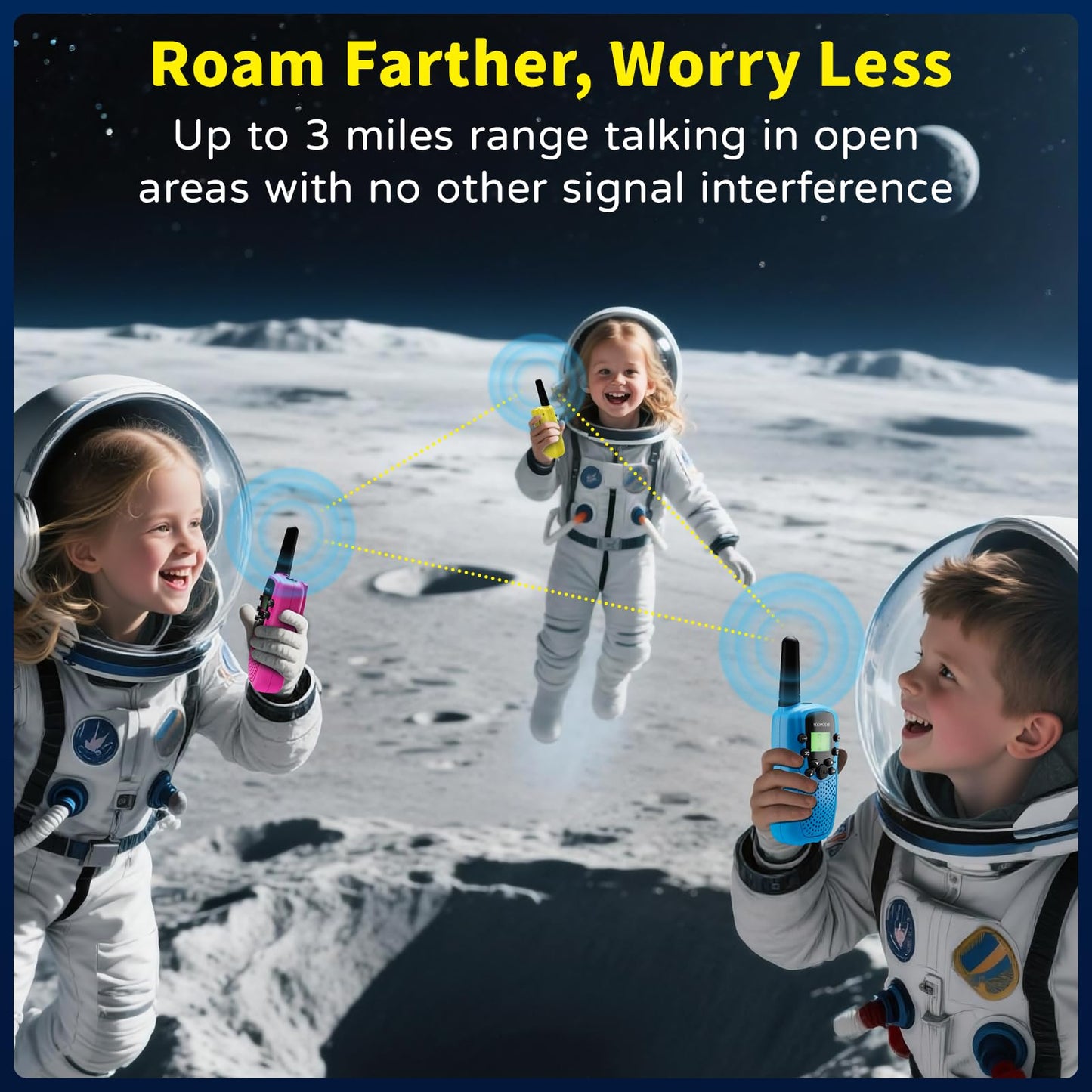 Walkie Talkies for Kids, Walkie Talkie Toys for Girls Boys, Outdoor Toys/Outside Games for Kids Age 4-8-12, Birthday Gifts for 4 5 6 7 8 9 10 Year Old Kids Girl Boys